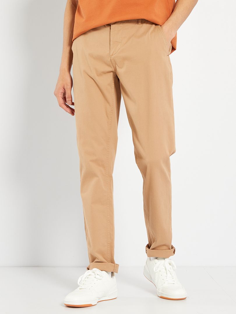 Calça chino slim - bege