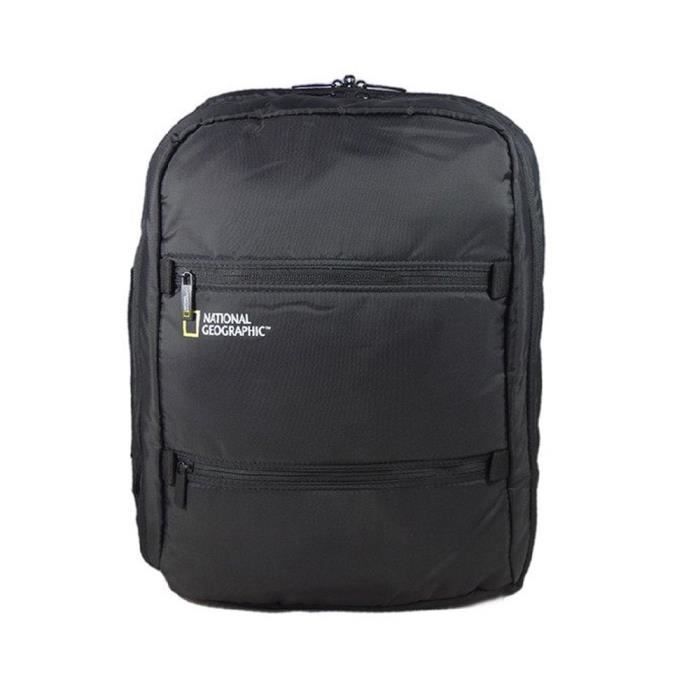 Mochilas - National Geographic - Negras - 43 cm - 22 litros. Fabricadas con polietileno reciclado (RPET).