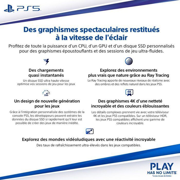 Pack PS5 Standard (avec lecteur CD) : Console PlayStation 5 (Modèle Slim) + Fortnite® Flowering Chaos
