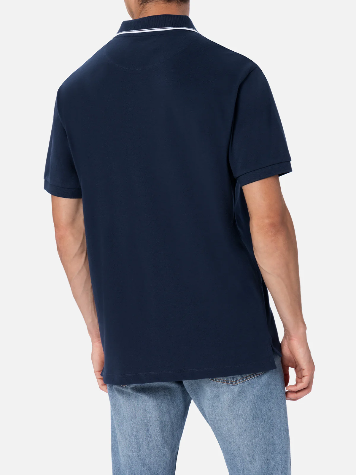 Herenpoloshirt van Beverly Hills Blue katoenen piqué