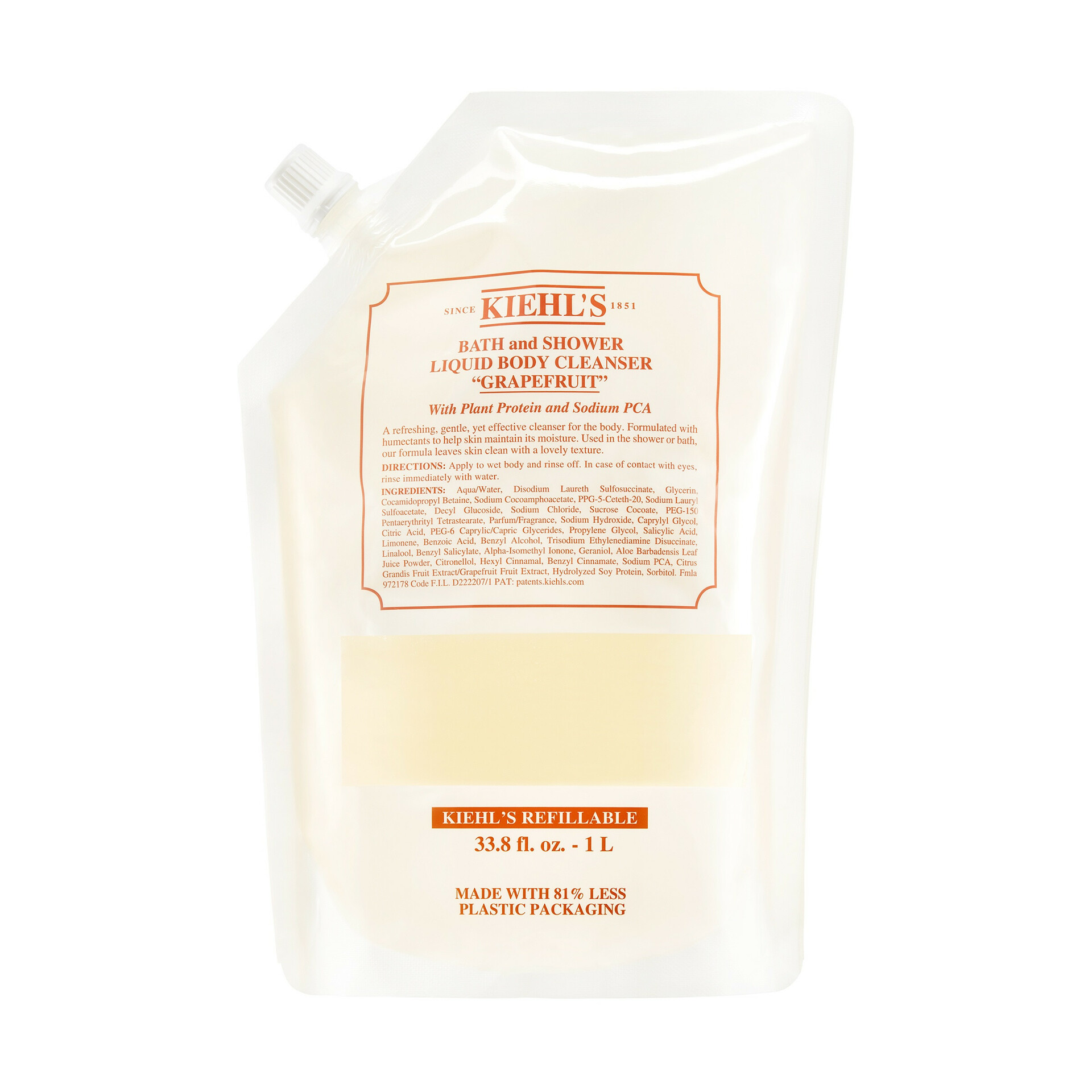 Υγρό αφρόλουτρο καθαρισμού σώματος 1000 ml - Kiehl's