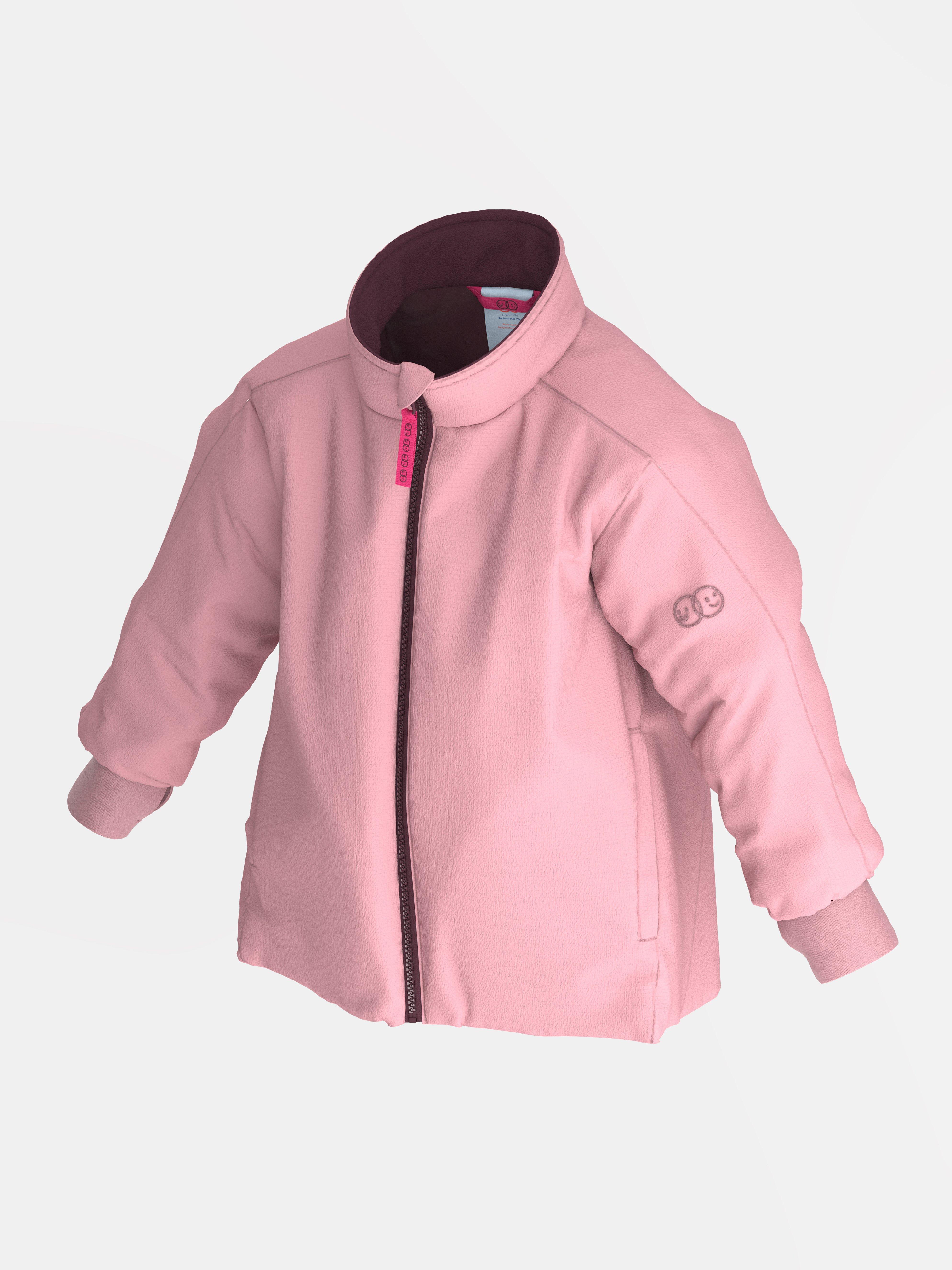 Voděodolná, lehká zateplená bunda – Dětské funkční oblečení Dusty Pink