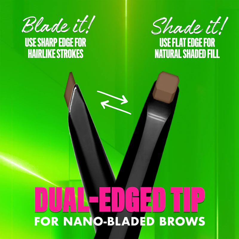Lápis para sobrancelhas NYX Professional Makeup Blade & Shade com pincel