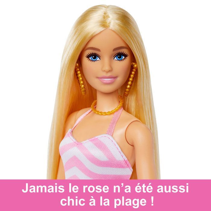 Barbie® - Barbie® Praia - Boneca Loira de Maiô e Acessórios HPL73