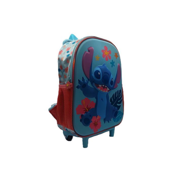 Mochila con ruedas Disney Stitch - Azul Turquesa 230126