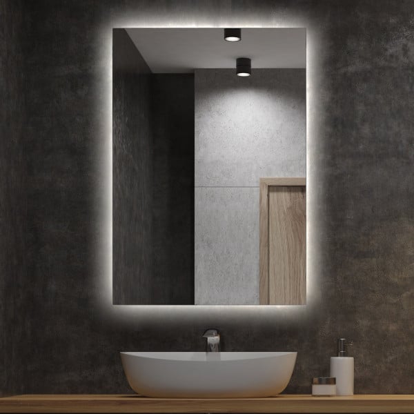 Lustro Ledowe Do Makijażu Prostokątne LED 50x50 cm