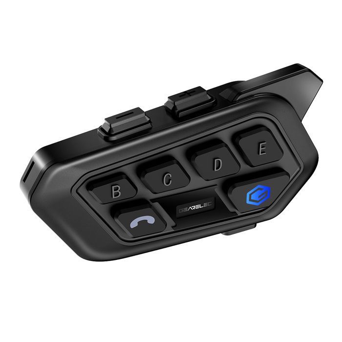 Kit de intercomunicador Bluetooth para capacete de motocicleta GEARELEC com rádio, à prova d'água IPX65, conexão dupla para celular.
