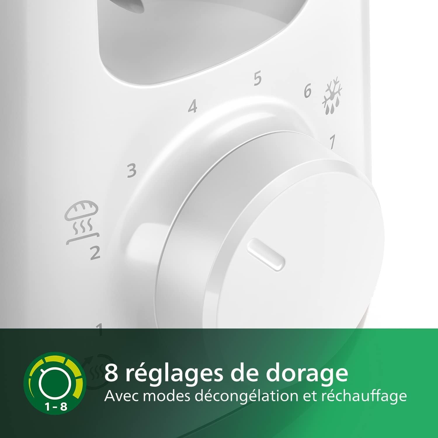 Tostadora - PHILIPS - HD2590/00 - Colección Desayuno Diario - 1 ranura larga - 830W - Blanca