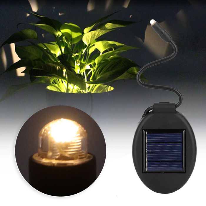 Lampada solare impermeabile per vasi da fiori da balcone, ideale per decorare il giardino esterno.