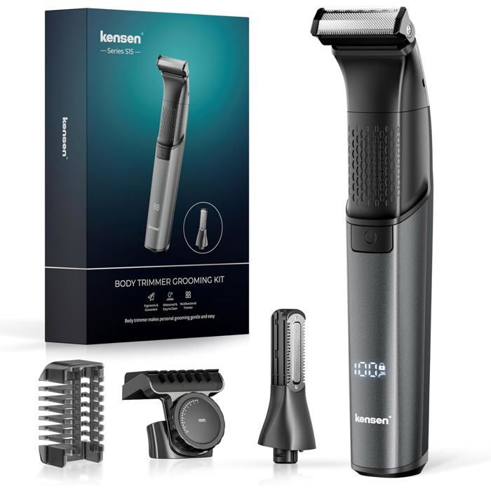 Men's Body Trimmer, Men's Intimate Trimmer, 100-Minute Battery Life, Type-C Electric Body Shaver, Waterproof Wet & Dry Intimate Shaver