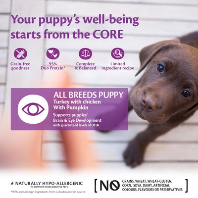 Nourriture humide pour chiots Wellness Core Original pour toutes races, au poulet et à la dinde
