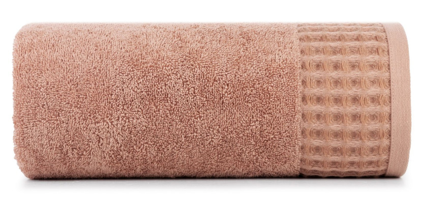 Ręcznik Avinion 70x140 pudrowy frotte z bordiurą 500 g/m2 Terra Collection