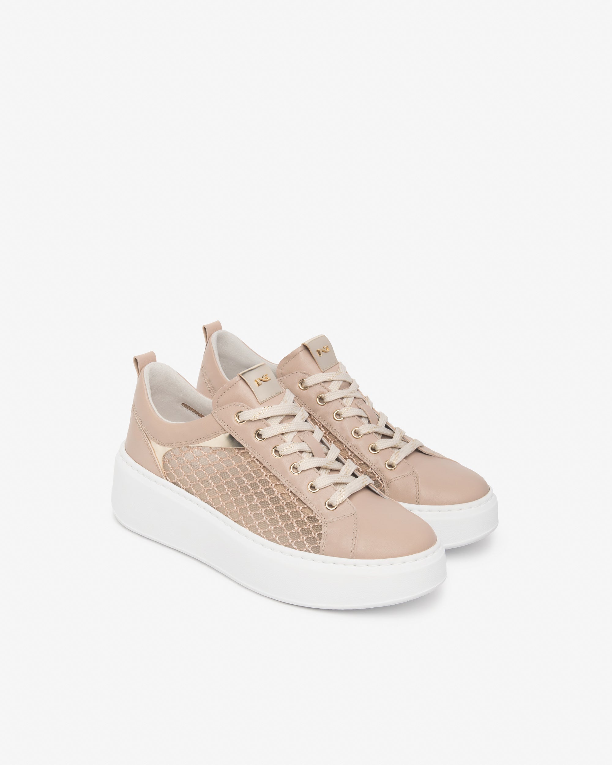  Damen-Sneaker aus Leder, Canvas und technischen Materialien