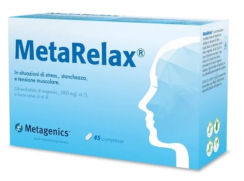 METAGENICS Metarelax New 45 tabletes Nogurums un izsīkums