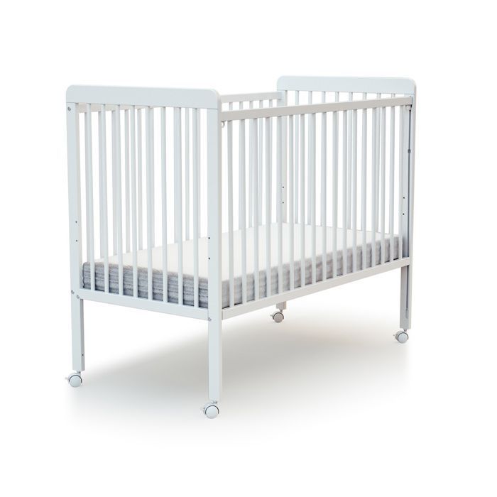 AT4 - LIVO Schuifbaar Houten Babybedje 60 x 120 cm Wit - Eén Maat
