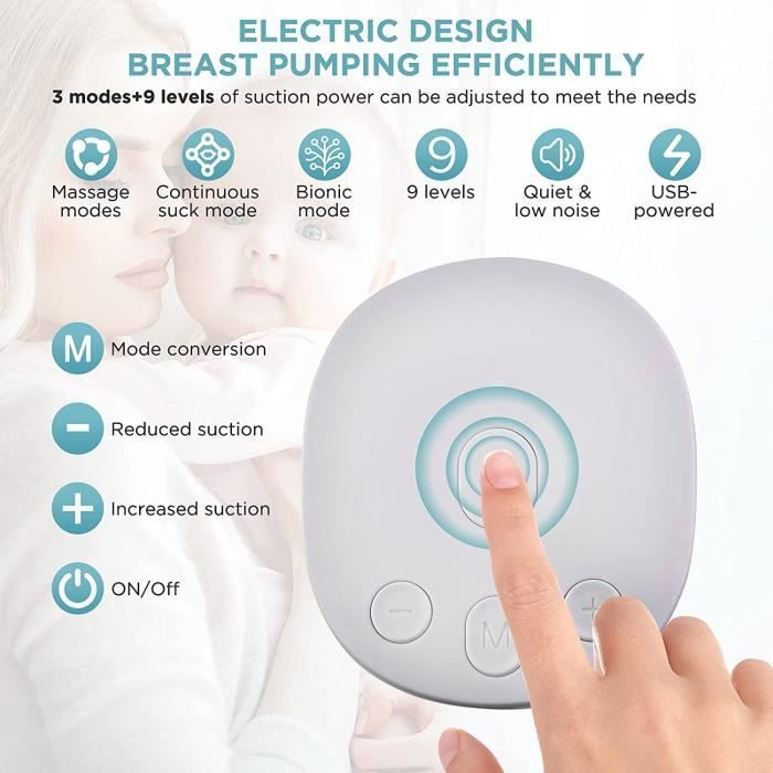 Tire-Lait électrique Double, Tire-Lait D'allaitement Double Portable Aspiration Sans Douleur Pour La Collecte De Lait