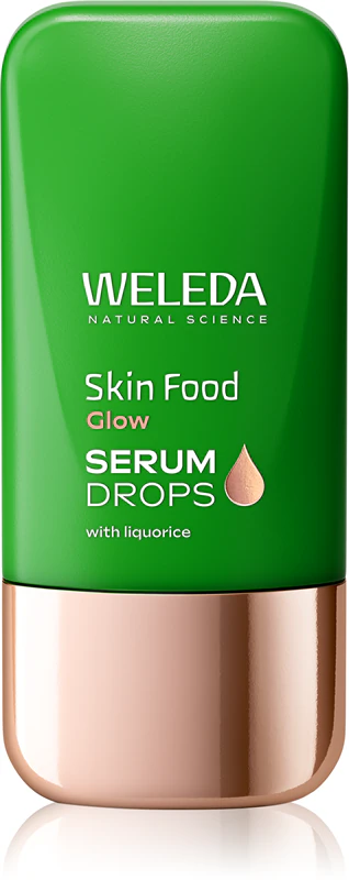 Sérum iluminador Weleda Serum Drops Skin Food Glow para uniformizar o tom da pele.