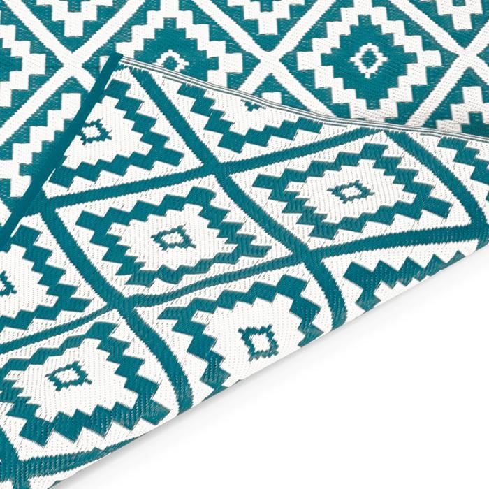 IDMARKET Tapis extérieur BAHAMAS bleu canard 180 x 280 CM
