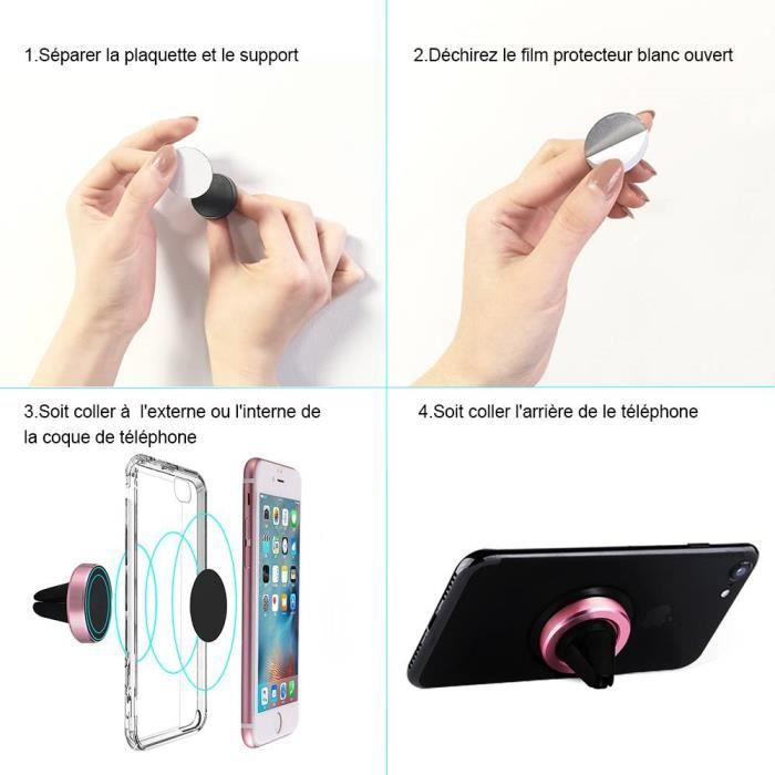 Suporte para celular veicular - EFCONNECTION - Universal - Magnético - Saída de ar - Metal