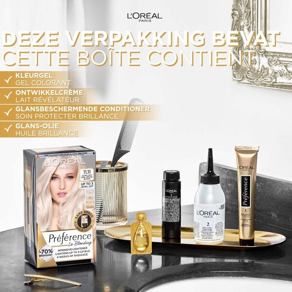 L'Oréal Paris Preference Le Blonding 11.11 Ultra Light Asblond permanentna barva za lase