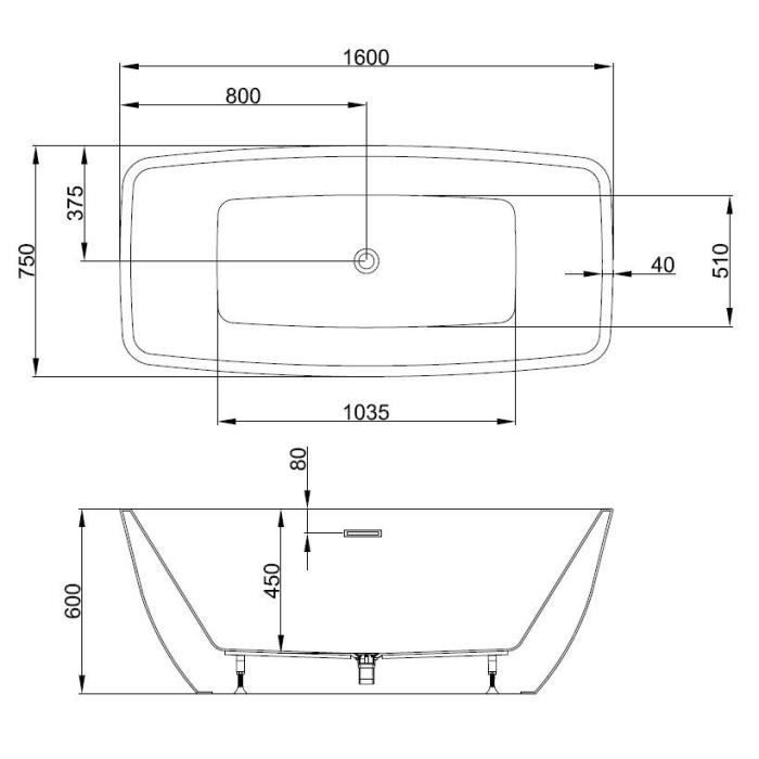 Bañera exenta - OCEANIC - Stellã - Acrílico - Desagüe automático - Blanco
