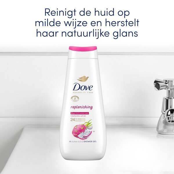 „Dove Advanced Care“ atkuriamasis drakonmedžio ir kokoso kreminis dušo gelis, 225 ml