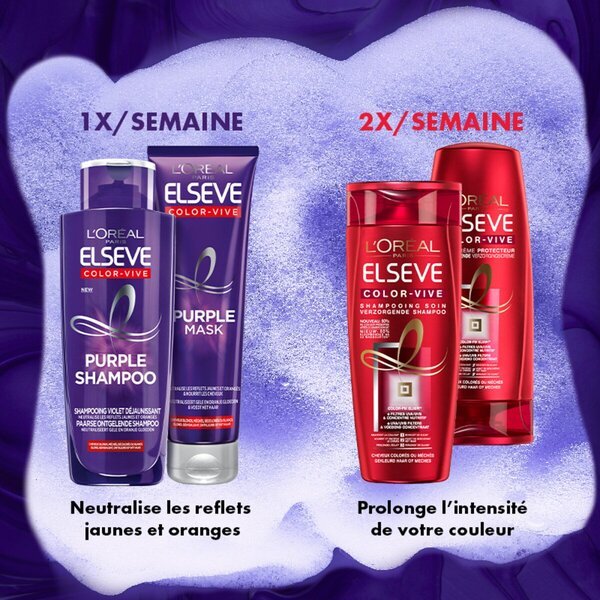 Maska L'Oréal Paris Elseve Color-Vive Paars Ontgelend<br>150 ml