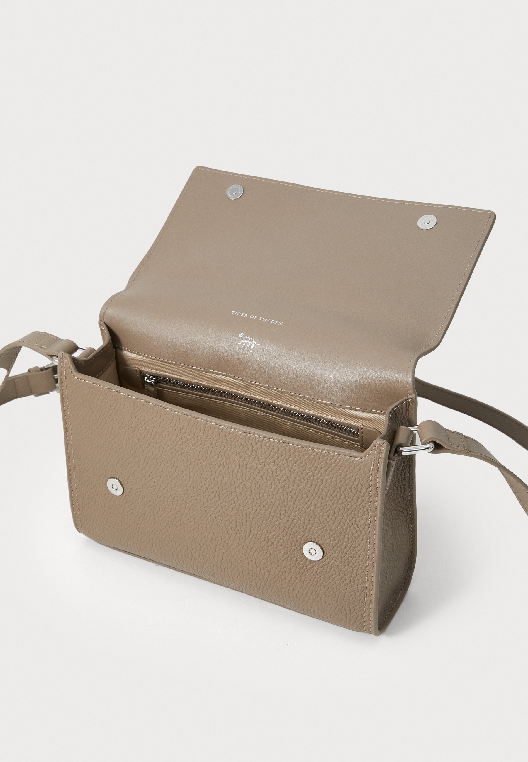 Sac bandoulière unisexe Caprisia de Tiger of Sweden - gris-brun