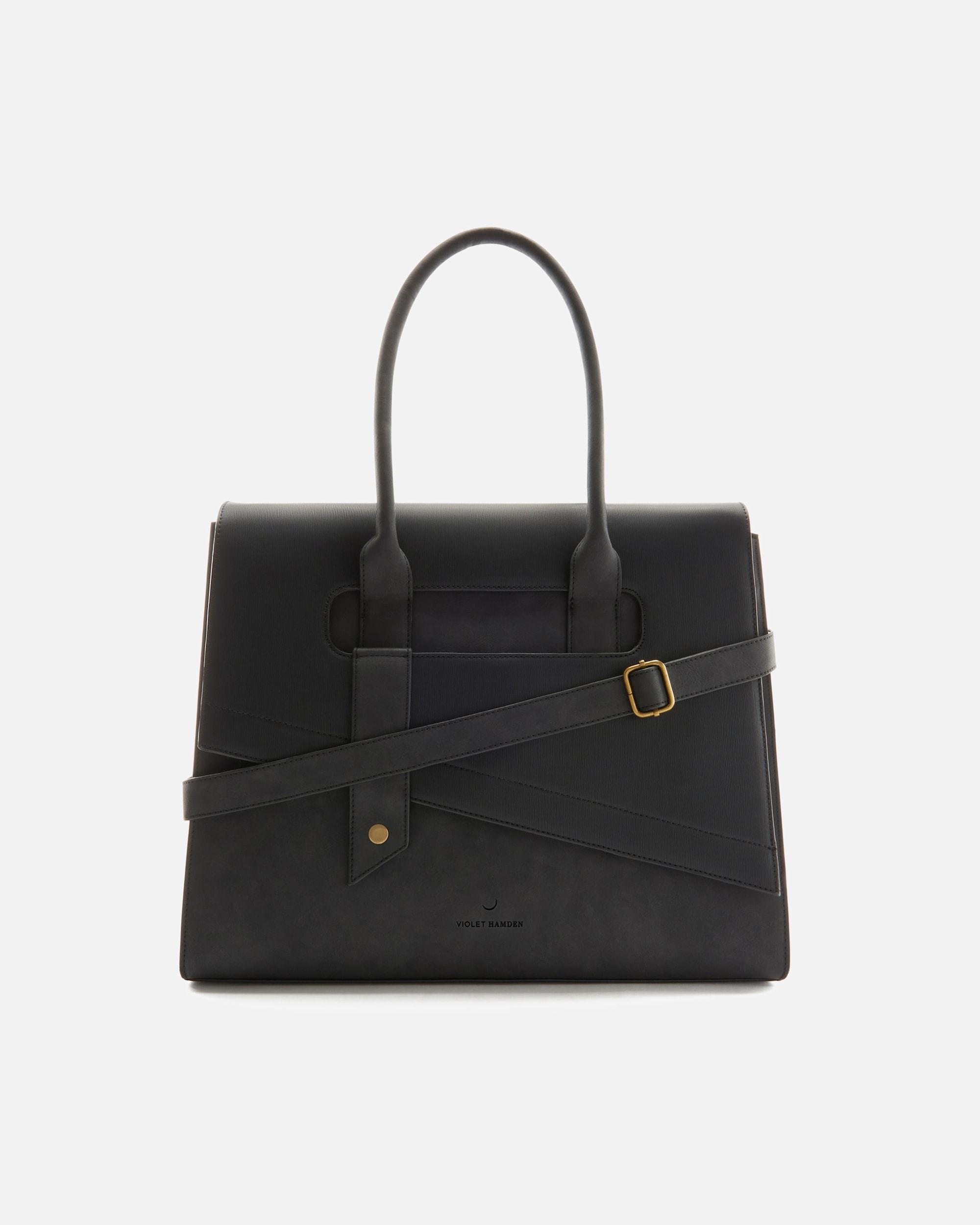 Violet Hamden Essential torba za kupovinu, crna, umjetna koža, VH25019