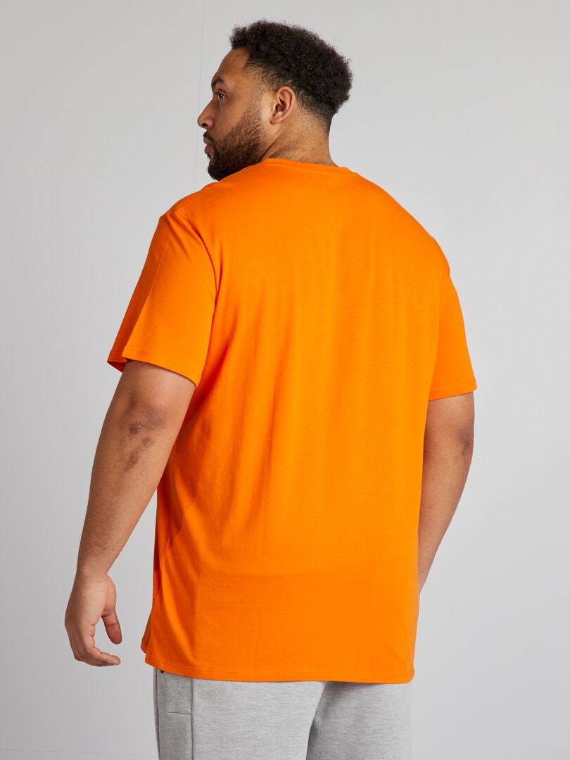 T-shirt van puur katoen - oranje