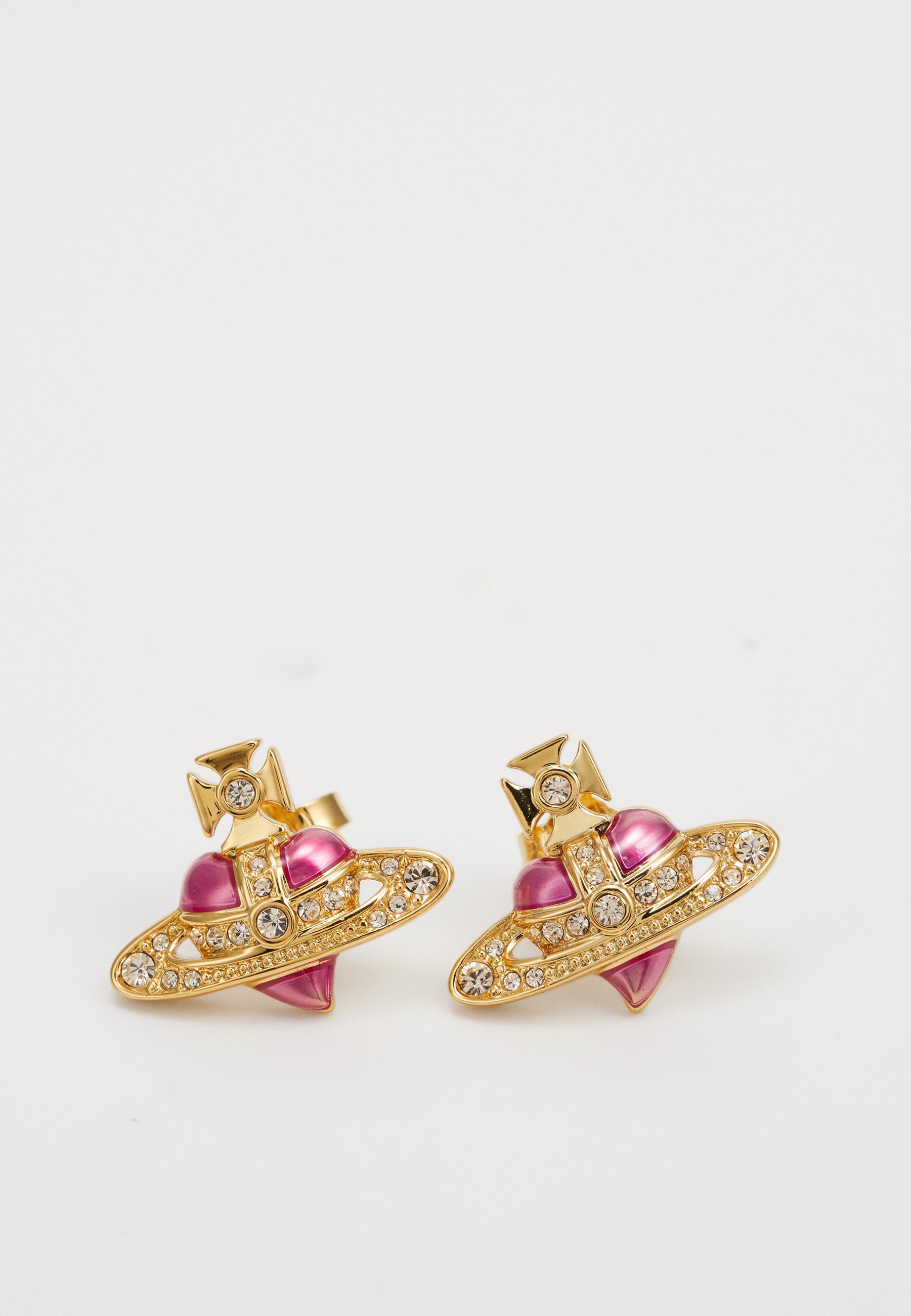Vivienne Westwood HART OORBELLEN - Oorbellen - goudkleurig/roze