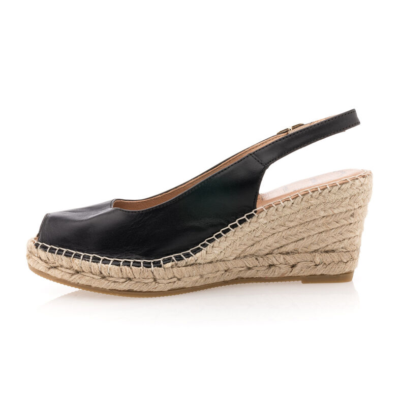 Schwarze Espadrilles für Damen mit Seilsohlen