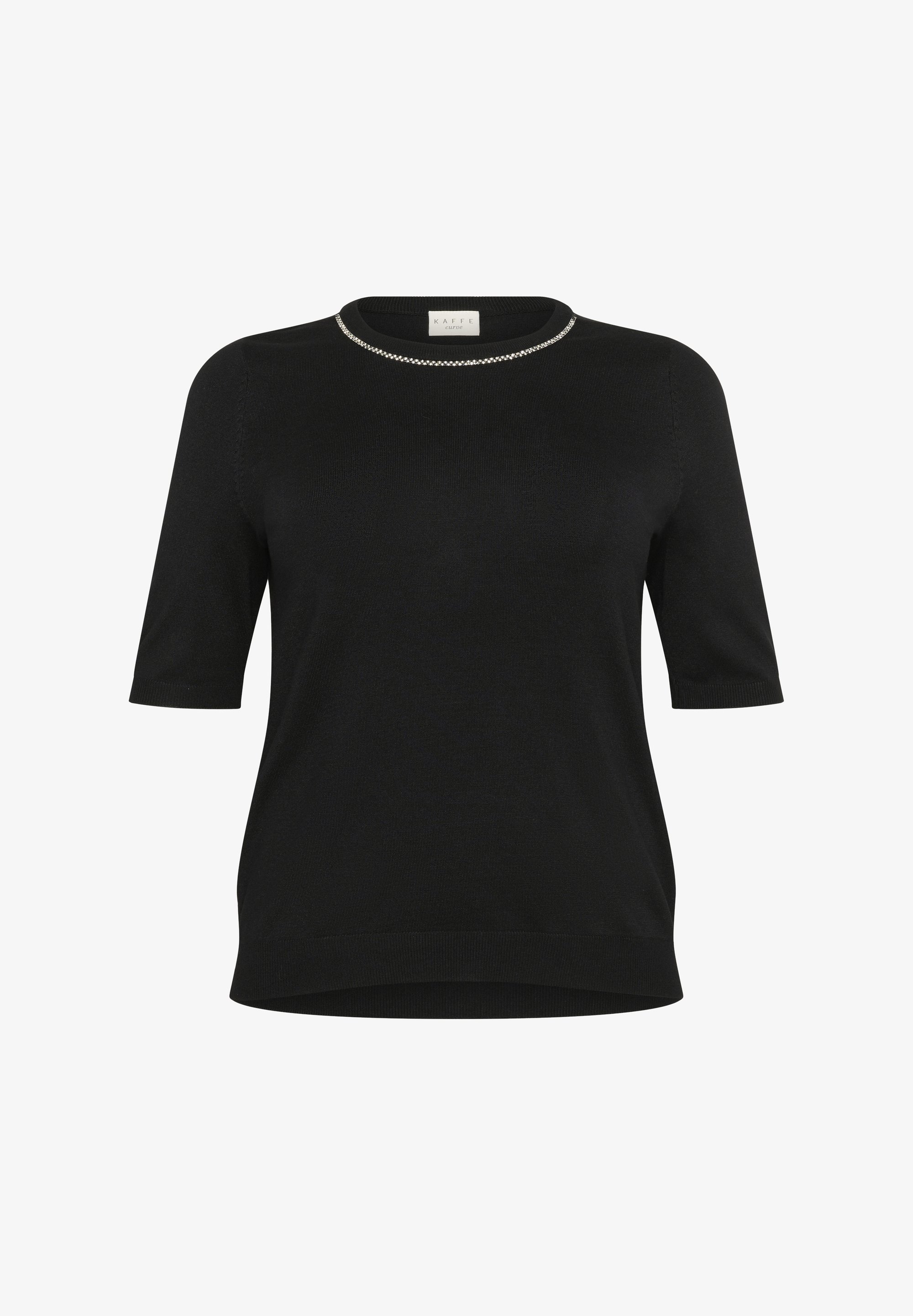 T-shirt imprimé Kaffe Curve CARLA - noir profond