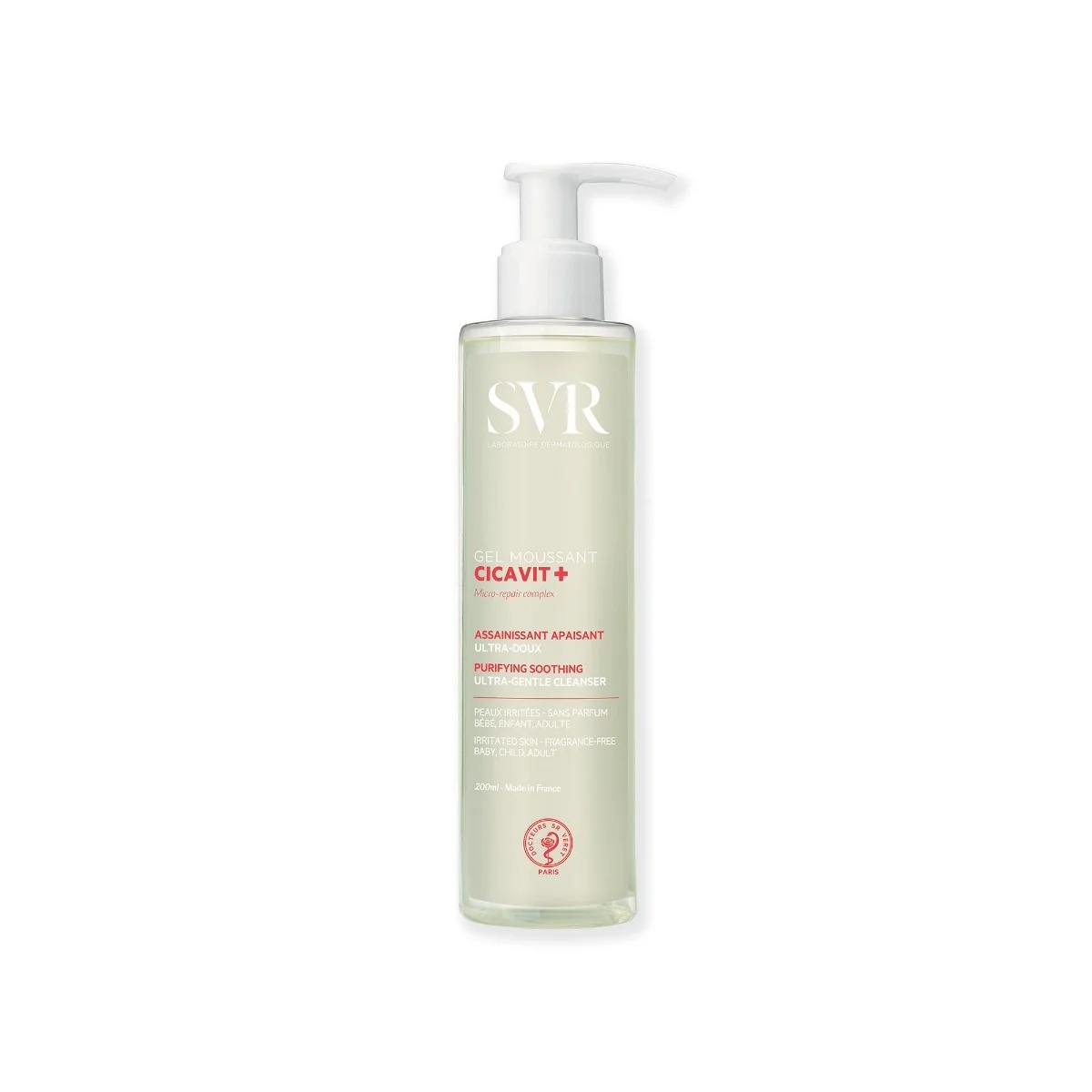 SVR SVR Cicavit+ Gel Moussant 200 ml Ultrazachte, verzachtende desinfecterende gel