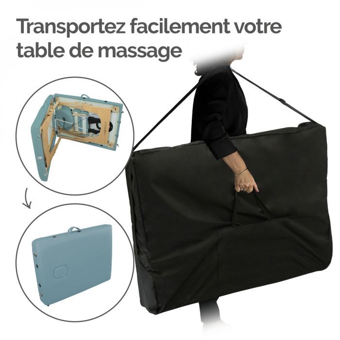 Housse de transport pour table de massage - Noir - Vivezen