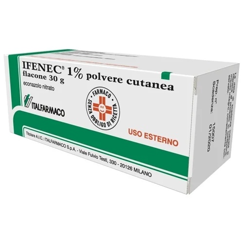 ITALFARMACO Ifenec 1% econazolnitraat huidpoeder 30 g antischimmel