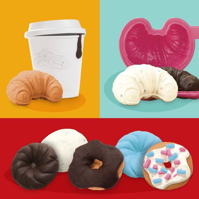 Play-Doh Donut Drop Shop, modeling clay set, pretend food toy, creative activities for children, ages 3 and up