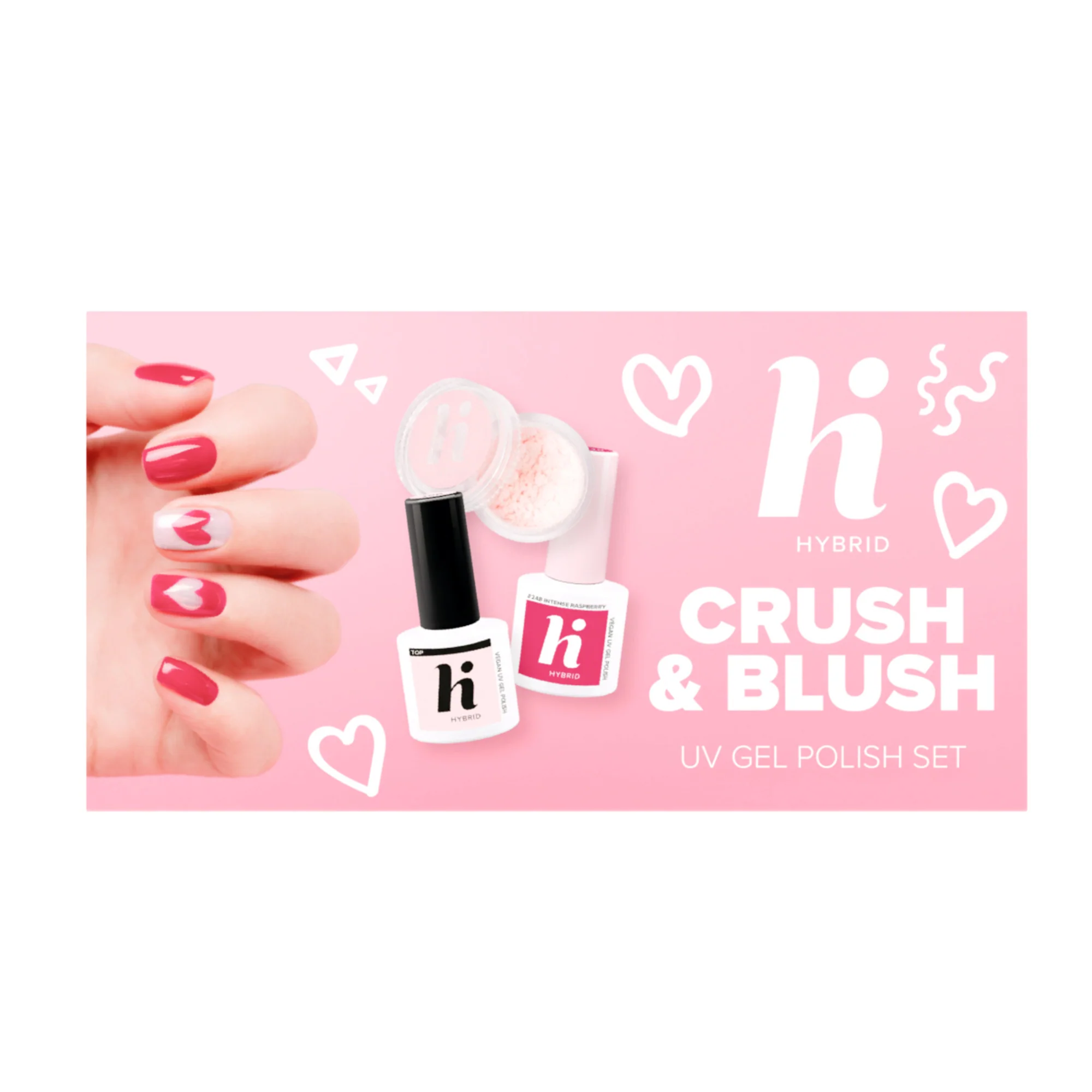 UV Gel Polish Crush & Blush Set - Cofanetto Make Up, Smalto Effetto Gel