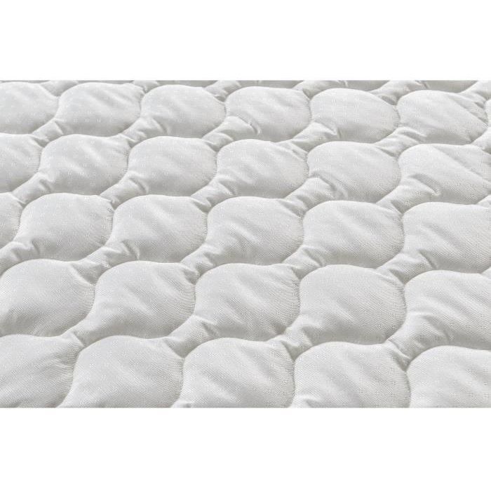 Bed base and mattress set 140 x 190 cm - Height 24 cm - Duvet and 2 pillows - 7 zones - reversible - made in Belgium