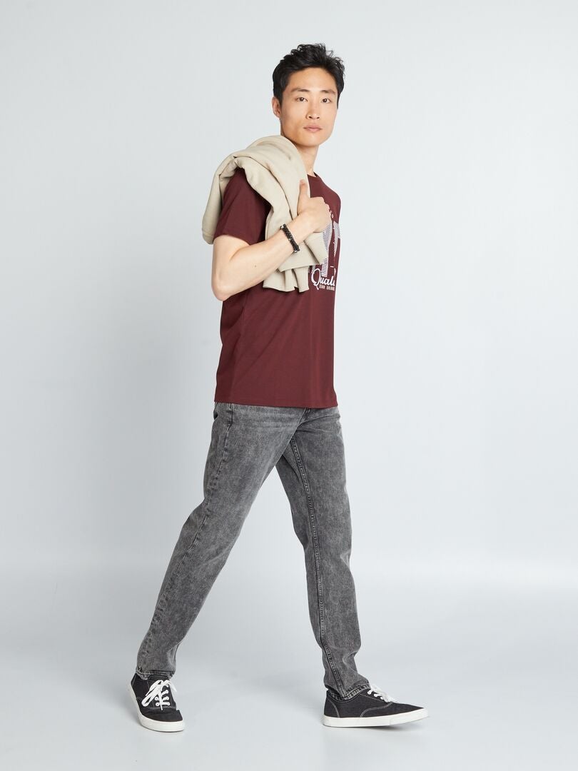 T-shirt met korte mouwen en print - ROOD