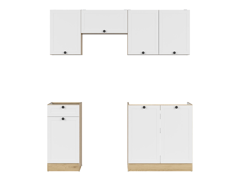 Junona 3 Komplet kuchenny Junona Line 180 cm dąb bernstein/biały