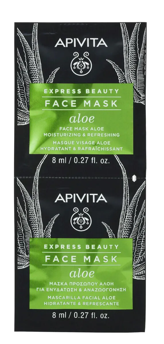 Apivita Express Beauty Nawilżająco-Odświeżająca Maseczka do twarzy Aloes