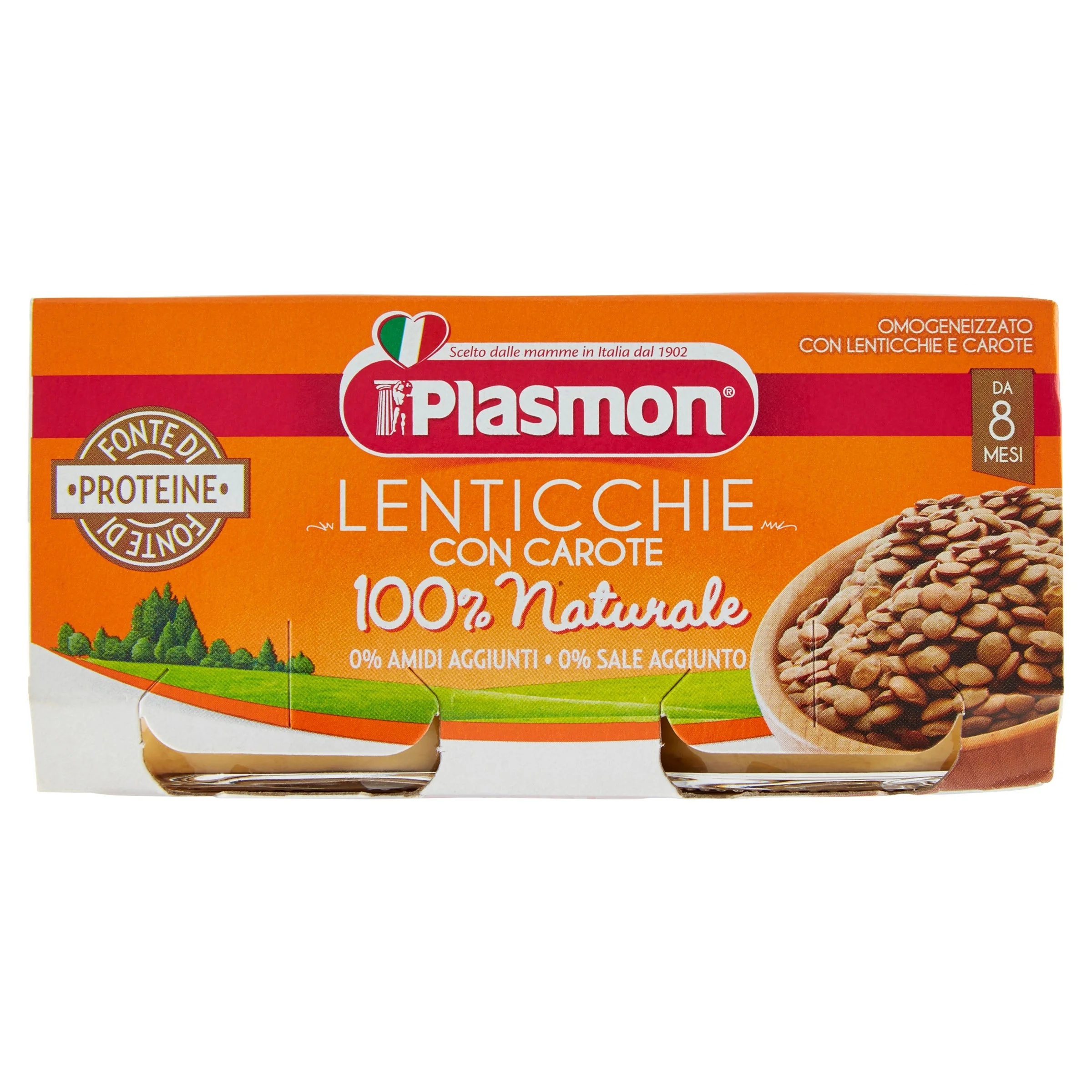 PLASMON Lentilhas homogeneizadas Plasmon 2x80 g para desmame