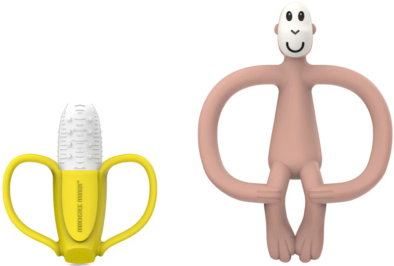 Matchstick Monkey Bananen-Schnuller & Affen-Beißring Kindergeschenkset