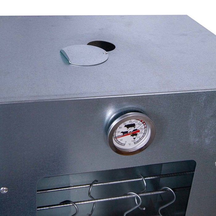 Fumador de três níveis com porta de vidro, 80 cm de altura
