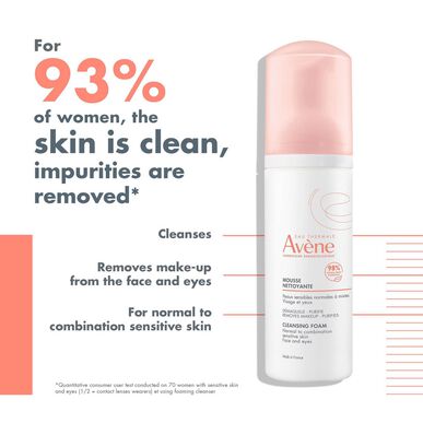Avène Rengöringsskum Ansikte och Ögon Makeup Remover Skum för Känslig Hud 150 ml
