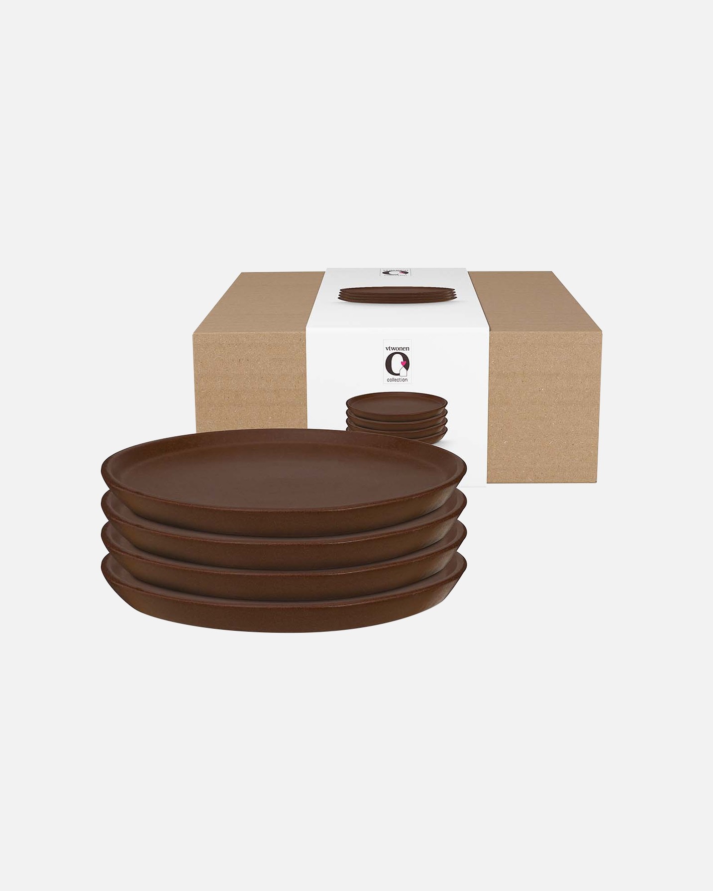 vtwonen brokastu šķīvji 17 cm (komplektā 4) – Brūni