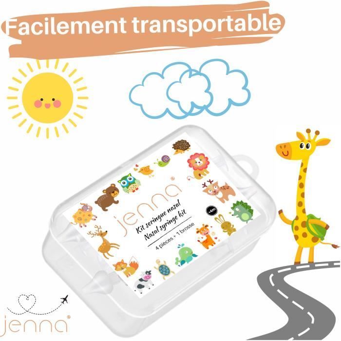 Jenna® | 4pcs Brosse Offerte bebe seringue nasale 10ml | mouche bébé Irrigation nasale enfant rinçage sinus hygiène