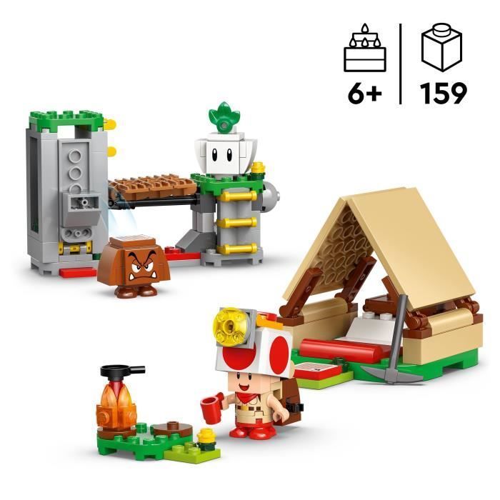 LEGO Super Mario 72040 Campement du Capitaine Toad - Jouet de Construction dès 6 ans
