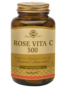 SOLGAR Solgar Rose vitaminas C 500 100 tablečių Maisto papildas su vitaminu C ir erškėtuogėmis